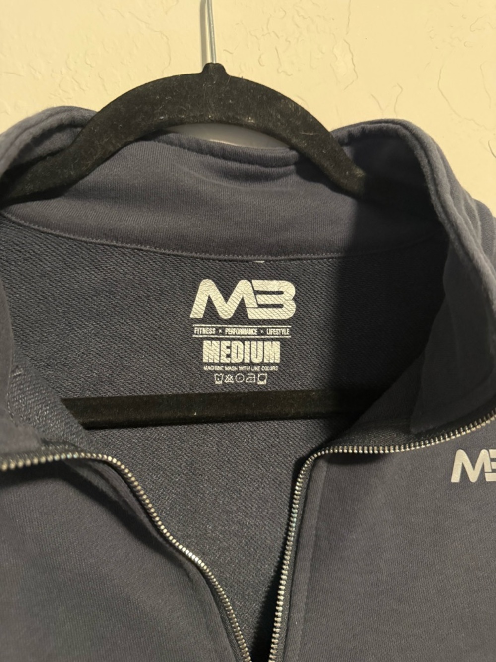 MiniBeast Navy Half-Zip Drawstring Jacket - Picture 3 of 3